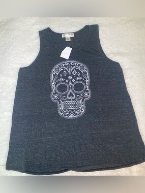 Women’s Dark Gray Sugar Skull Tank Top